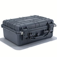 Boîte de transport et de rangement pour équipement anti-poussière en PP noir moulé par injection, avec mousse antichoc, étanche IP67, en plastique rigide