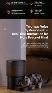 도매 4L 자동 고양이 급식기 카메라 포함 애완동물 사료 디스펜서 스마트 음성 녹음기 앱 제어 스테인리스 스틸 그릇 포함 - Product Image 3