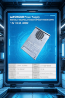 Alimentation à découpage étanche 400W 12V 33.3A, SMPS résistant à la pluie, transformateur de pilote LED industriel à 9 bornes