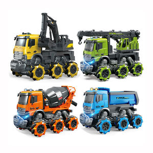 Camion de chantier multifonctionnel télécommandé pour garçons : excavatrice, grue, bétonnière, camion benne, jouet d'ingénierie mécanique - Product Image 2