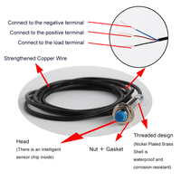 Interruptor de Proximidad Inductivo Impermeable de 8 mm, Tipo Integrado y No Integrado