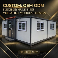 Maison modulaire personnalisée en conteneur, structure en acier préfabriquée, maison pliable pour usage résidentiel et commercial