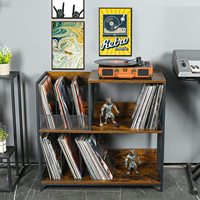 Accueil Salon Bureau Chevet Canapé Côté Livres Magazines Vinyle Disque De Stockage Titulaire Record Rack Stand