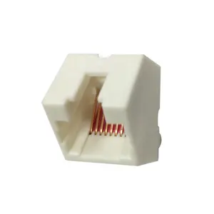 1 port cat5 cat6 konektor rj45 elektronik 8pin 45 derajat ri45 pcb jack modular 8p8c masuk atas jack RJ45