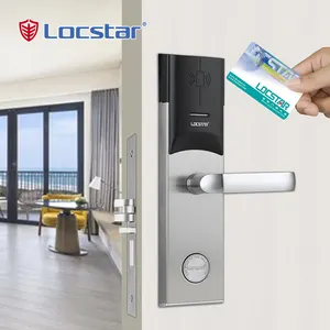 Rfid-Kaart Beveiligingspoortsysteem Keyless Entry Veilig Elektrisch Elektronisch Handvat Vergrendelen Deurcilinders Hotel Lock