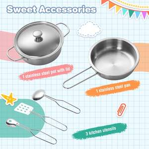 Juego de Cocina de Juguete para Niños, Juego de Cocina de Madera, Estilo Rústico Hecho a Mano, Lavadora Realista, <span class=keywords><strong>Horno</strong></span> Microondas, <span class=keywords><strong>Estufa</strong></span> - Product Image 3