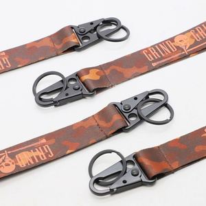 Wholesale Eco-friendly Custom Tool Brands Souvenir Gift Sublimation Printed <b>Polyester</b> Short <b>Lanyard</b> Keychain with Carabiner Hook - Product Image 3