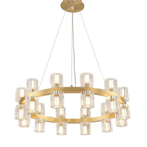 Lámpara Colgante de Cristal de Lujo Nórdico para Dormitorio, Comedor, Lámpara de Araña Moderna 1916, Lámpara de Araña Dorada 1916 - Product Image 2