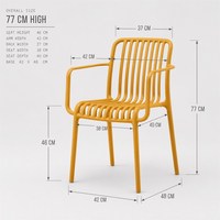 Chaise en plastique polypropylène empilable en gros pour restaurant et café