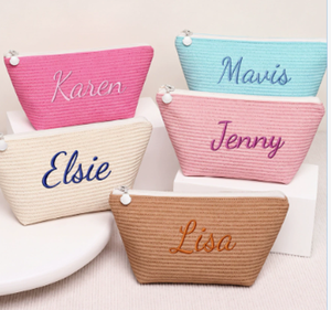 Bolsa de Cosméticos Portátil Tejida con Cierre, Estuche de Maquillaje, Neceser de Viaje, con Logotipo Personalizado, Empaque para Regalo - Product Image 1