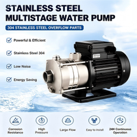 Pompe à eau horizontale multi-étages en acier inoxydable CHLF pour traitement de l'eau brute, système RO, pompe de surpression