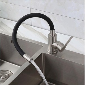 Thiết kế hiện đại thép không gỉ Nhà bếp Vòi Silicone Ống phổ xoay bồn rửa lưu vực nóng nước lạnh cho Rửa chén Rửa - Product Image 4