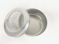 Boîtes métalliques à couvercle transparent en aluminium, récipients personnalisés en fer-blanc, pour cookies, gâteau, bonbons, thé, café et biscuits