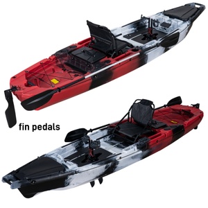 Nuevo Kayak <span class=keywords><strong>de</strong></span> Pesca Individual <span class=keywords><strong>de</strong></span> 12 Pies HDPE, Canoa Multi-Recreativa con Sistema <span class=keywords><strong>de</strong></span> Pedales o Motor para Uso al Aire Libre - Product Image 5