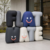 Enseigne gonflable personnalisée avec logo, affichage géant lumineux à LED, grande lettre gonflable pour la décoration d'événements, de scènes et de centres commerciaux