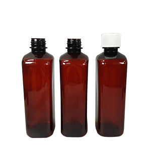 4oz/16oz (473ml) Amber PET Oral Bottles with Screw Cap-Leak-Proof <b>Empty</b> Containers for Pharmaceutical Packaging - Product Image 4