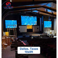 Lecede layar Display papan Led Video besar, latar belakang dinding HD COB dalam ruangan untuk acara konser gereja