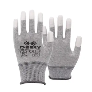 Nylon Witte Kleur Pu Gecoat Top Fit Werk Esd Handschoenen/Guantes/Luvas