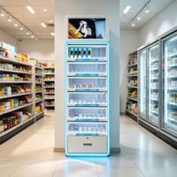 Vitrine de présentation verrouillable pour cigarettes et tabac sans flamme, meuble de présentation pour magasin de tabac avec étagère LED