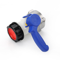 Válvula de Mariposa IBC de 2 Pulgadas E62-1 E75-1 con Collar de Aluminio PP Manual DN40 DN50 para Químicos, Petróleo, Gas e Industria