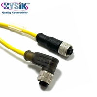 Câble répartiteur en Y M12 à code A, 4 broches mâle vers 2 femelles, pour distribution de capteurs et d'actionneurs