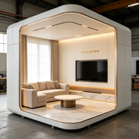 Maison préfabriquée extensible de 20 pieds avec un intérieur de salon moderne