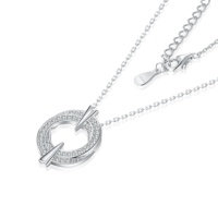 Collier minimaliste en argent sterling 925 avec pendentif minuscule en CZ, chaîne délicate pour femmes