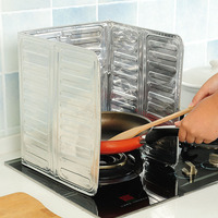 Nouvelle plaque de protection anti-éclaboussures en aluminium pour cuisinière, créative, pour la cuisine, protection contre les éclaboussures de chaleur et de cuisson