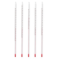 Thermomètre de laboratoire en verre borosilicate CS Labglass, personnalisé, pour liquides rouges, avec raccord de laboratoire chimique