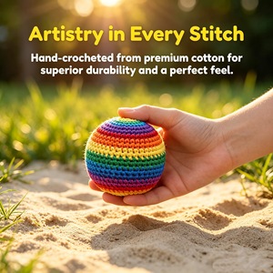 Luckykoo Bestseller Fun & Useful Footbag <b>Hacky</b> <b>Sack</b> Handmade Crochet <b>Hacky</b> <b>Sacks</b> Catch Balls Children's Outdoor Play Toys - Product Image 3