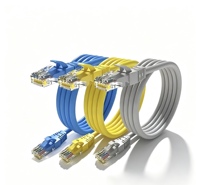 Câble de raccordement LAN blindé flexible CCA Cat6a RJ45 SFTP 3m à fils toronnés avec gaine moulée pour panneau de commande de machine industrielle PLC