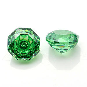 Piedra Sintética CZ Suelta, Corte Fresco, Color Verde Rosa, Forma de Rosa, Gema Artificial de Zirconia - Product Image 5