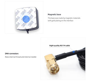 Высокоточный многодиапазонный GNSS GPS L1 & L5 + DBS B1I магнитное крепление/клейкая крепление антенны с кабелем RG174 и разъемом SMA - Product Image 2