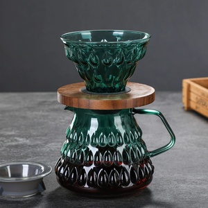 Cafetera de Vidrio Borosilicato, Juego de Cafetera Artesanal Soplada a Mano - Product Image 1