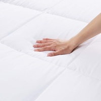 Couette alternative blanche For Basics, garnissage en laine, avec languettes d'angle, lavable en machine, taille King, toutes saisons, 102 x 90 pouces
