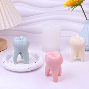 Large <strong>Tooth</strong> Candle Mold Creative <strong>Teeth</strong> Scented Plaster Silicone <strong>Mould</strong> Factory Direct Sales - Product Image 3
