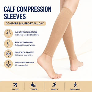 Manchon <span class=keywords><strong>de</strong></span> compression sportif unisexe pour la thérapie, la course, la protection des tibias et les varices, chaussettes <span class=keywords><strong>de</strong></span> physiothérapie - Product Image 1