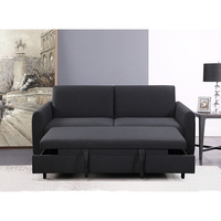 Canapé-lit convertible Tianhang de style européen à trois places avec rangement, revêtement en tissu, garnissage en éponge, durable, écologique, idéal pour le salon