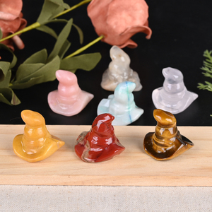 Wholesale Natural Crystal <b>Witch</b> Hat Figurine Healing Stone Craft with MOSAIC Technique for Home <b>Decoration</b> and Halloween Gift - Product Image 4