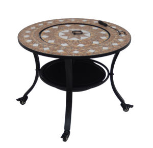 Mozaïek Metalen Patio Vuurwerktafel Met Beweegbare <span class=keywords><strong>Bbq</strong></span> Roestvrij Grill Draad Clip Set Met Keramiek-Buiten Eten Meubels - Product Image 2