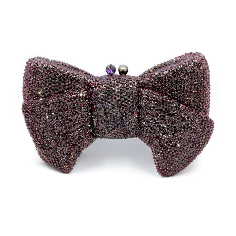 Fashion Classical Women Accessories Diamonds Handbag Luxury Clutches Bow Knot Crystal Purses Bridal Wedding Party Popsicle Bag