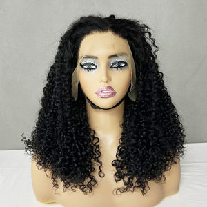 Perruques Lace Front, Perruques en cheveux humains pour femmes, Super Double Drawn Color # Perruques en cheveux humains bouclés P4350 - Product Image 4