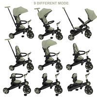 Tricycle pliable pour enfants avec cadre en plastique et alliage d'aluminium de haute qualité, roues EVA, idéal pour les voyages en extérieur, fabriqué en Chine (OEM)