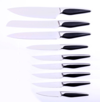 Ensemble de 8 couteaux de cuisine Damas en gros, manches forgés, lames en acier inoxydable, design écologique et ambidextre inclus