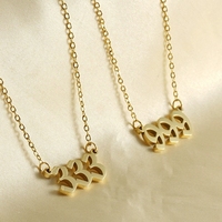 Elegante Collar Minimalista de Acero Inoxidable con Número de Ángel 111-999, Cadena de Eslabones Chapada en Oro de 18K, Collar de Número de la Suerte a la Moda