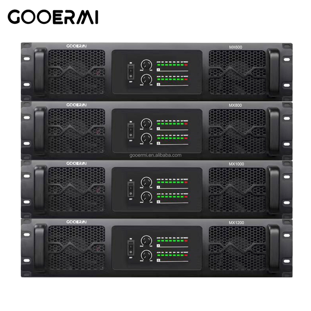 Gooermi Power Amplifier 2-Channel 800 Watt 2U Class H Professional Audio AMP