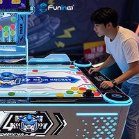 FUNINVR Mecha Magic Hockey – Nouvelle Attraction d'Arcade à Fort Rendement pour Parcs d'Attractions – Machines de Jeu à Monnayeur pour 2 à 4 Joueurs