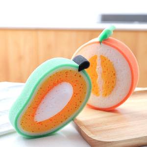 Spugna creativa accessori da cucina a forma di frutta lavare i <span class=keywords><strong>piatti</strong></span> spugna pulizia piatto rimuovere le macchie - Product Image 4
