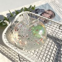 Balle anti-stress tendance faite à la main, jouet sensoriel, cadeau de Noël, remplie de vaseline, paillettes, huile de coco, pomme de Noël, Squishy