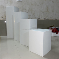 Décor de fête gâteau et desserts, livraison directe depuis l'usine, présentoir blanc en acrylique, table principale de mariage